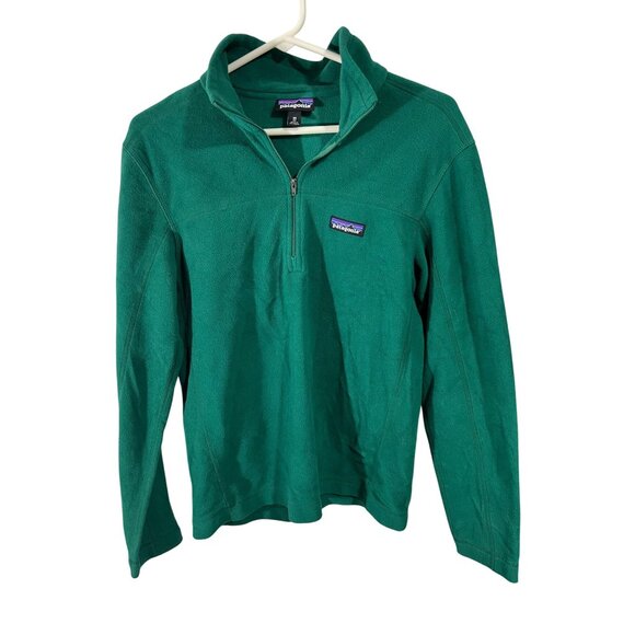 Patagonia XS Green Fleece Quarter-Zip Pullover For Women - Picture 1 of 7